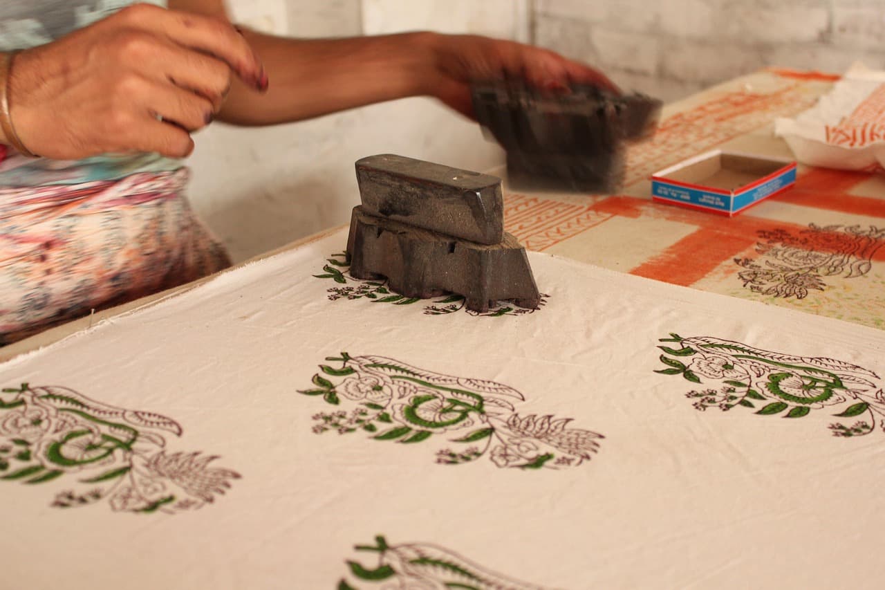 Block Printed Cushion Cover – 18x18 in, Bagru