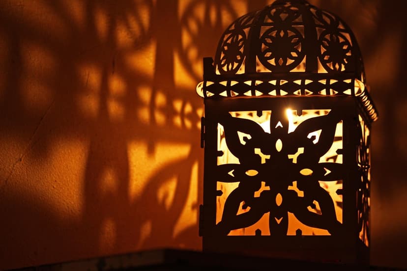 Metal Lantern (Moroccan Style) – 24 in, Antique Brass